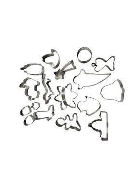 Vintage 15 Christmas-Themed Vintage Metal Cookie Cutters Christmas